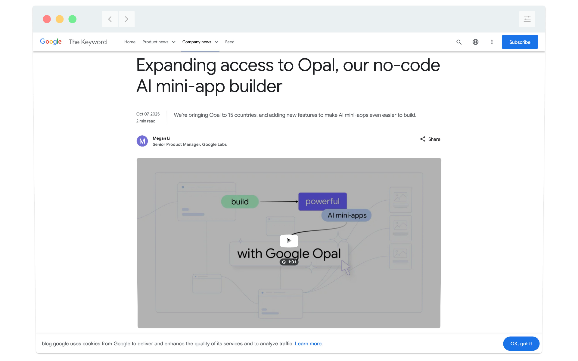 Google rollt Opal – seine No-Code-KI-Plattform – in 15 weiteren Ländern aus